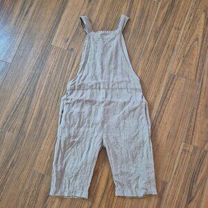 Kids Size 7 Ira Loves Mae Linen Overall Trousers